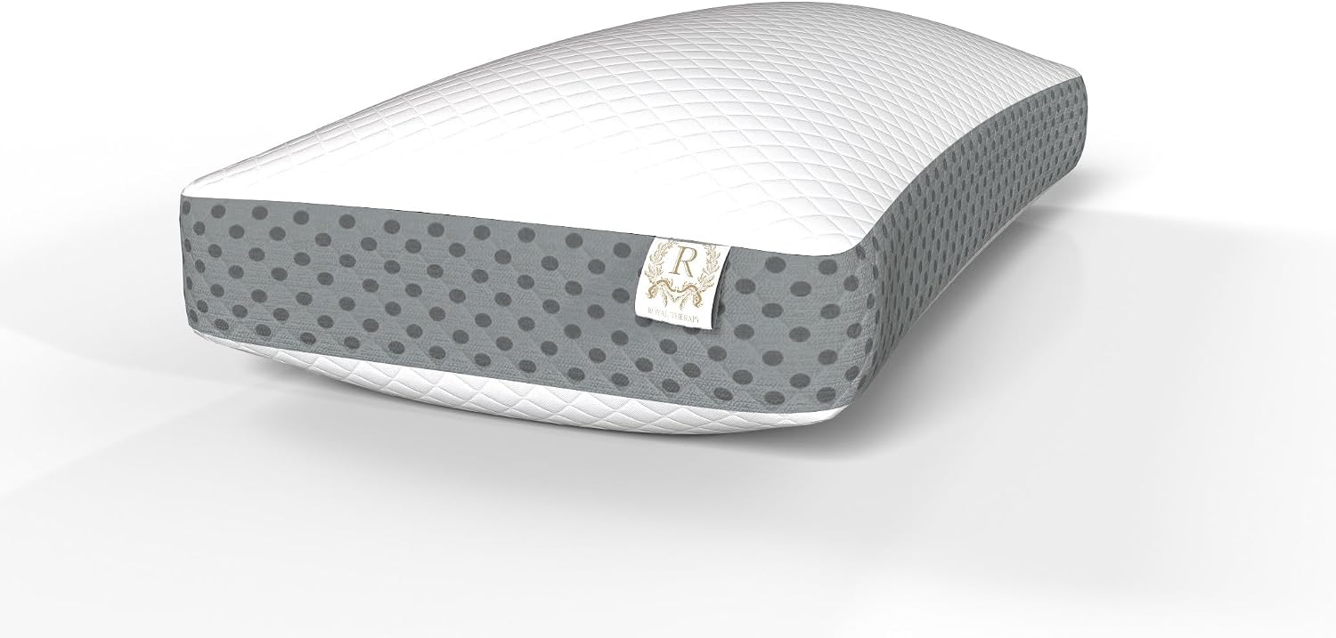 Royal Therapy Memory Foam Pillow, Neck Pain Relief, for Neck and Shoulder Pain, Side Sleeper, Cervical, Pillow Sleeping, Non-Adjustable